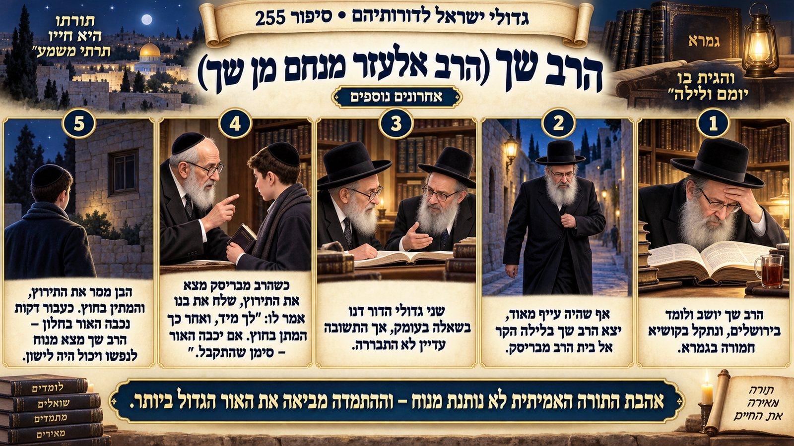 תמונת סיכום — אחרונים נוספים: הרב שך (הרב אלעזר מנחם מן שך)